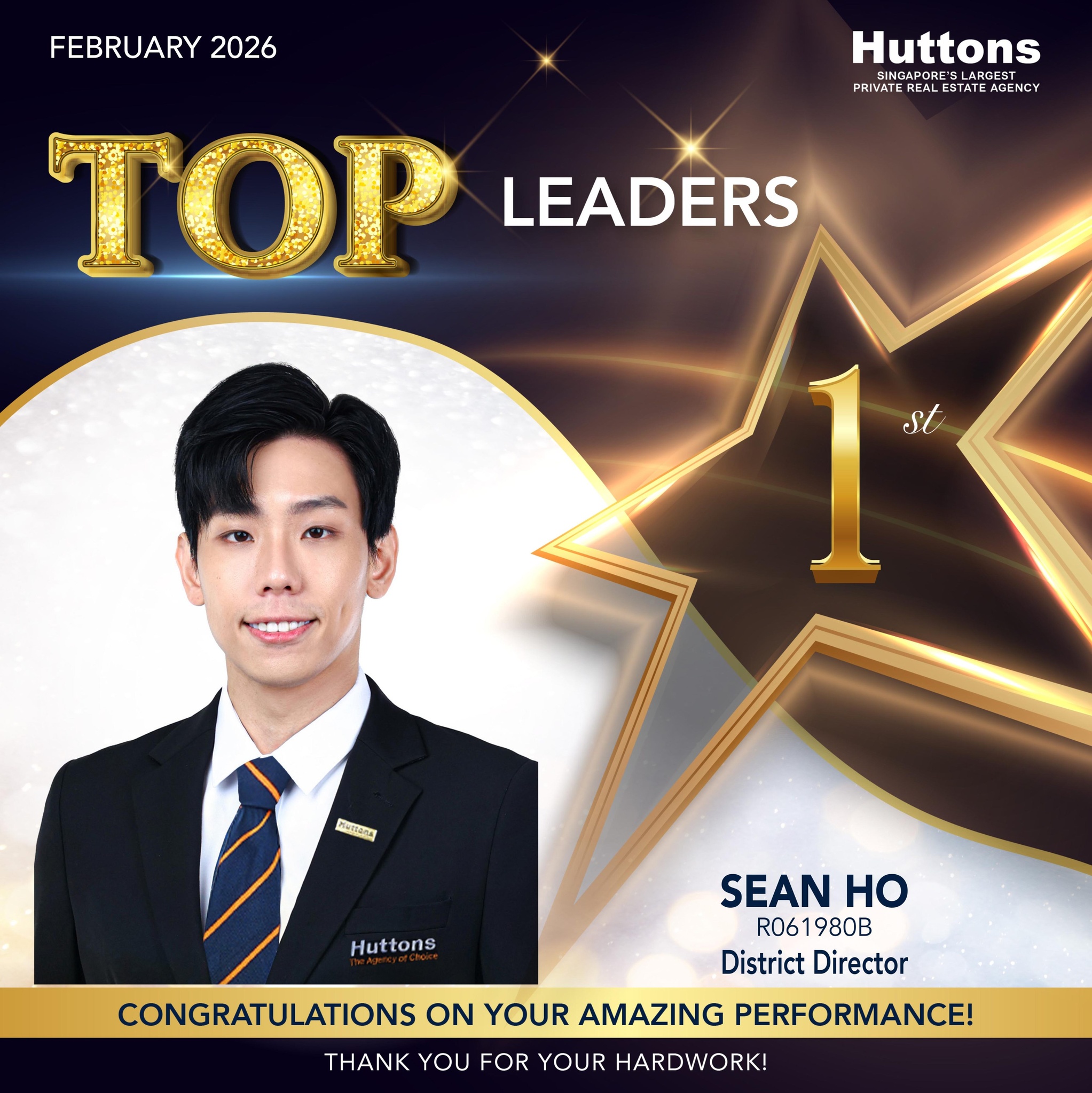 Top Leaders — 1st — Huttons Asia · February 2026