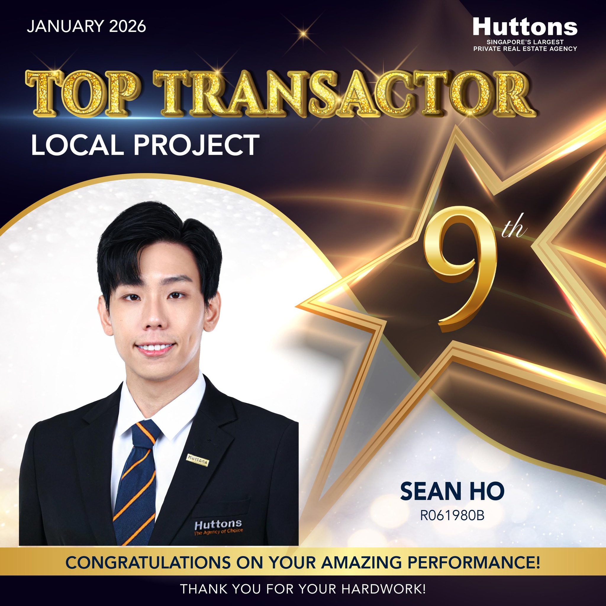 Top Transactor — 9th — Local Project · January 2026