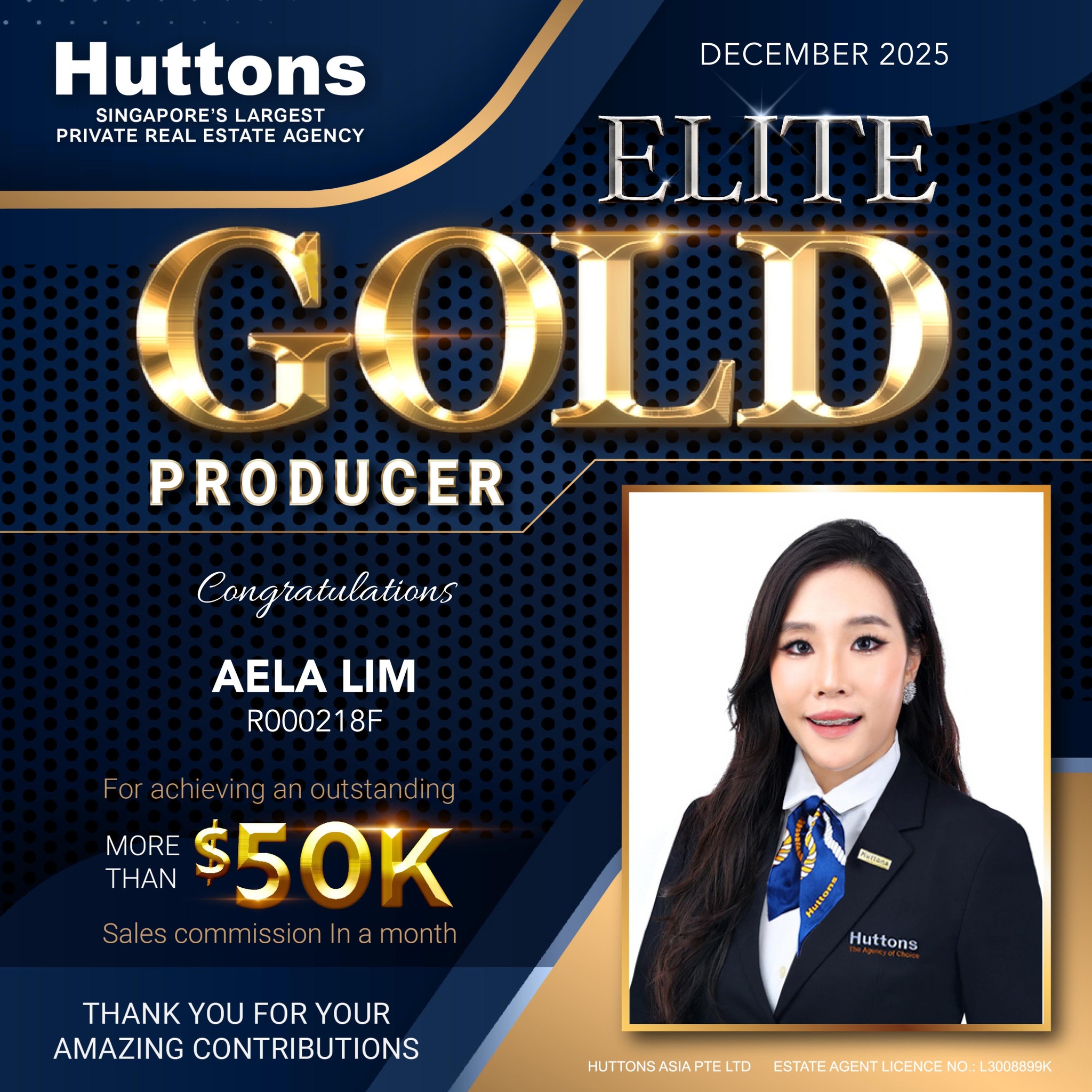 Elite Gold Producer — Aela Lim · >$50K month · Dec 2025