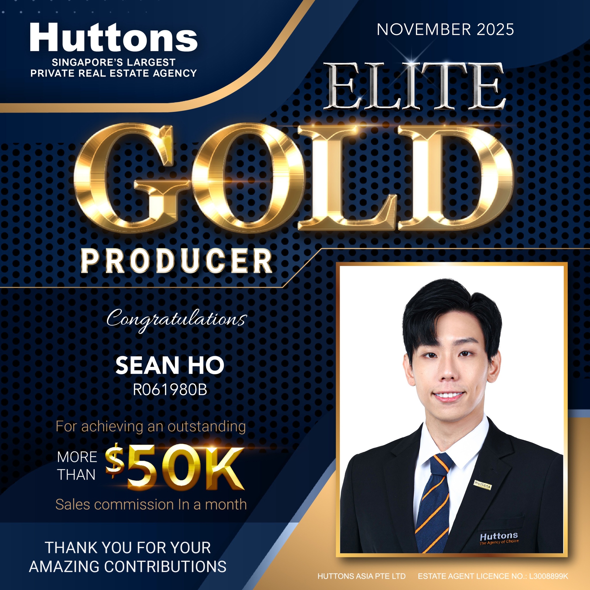 Elite Gold Producer — Sean Ho · >$50K month · Nov 2025