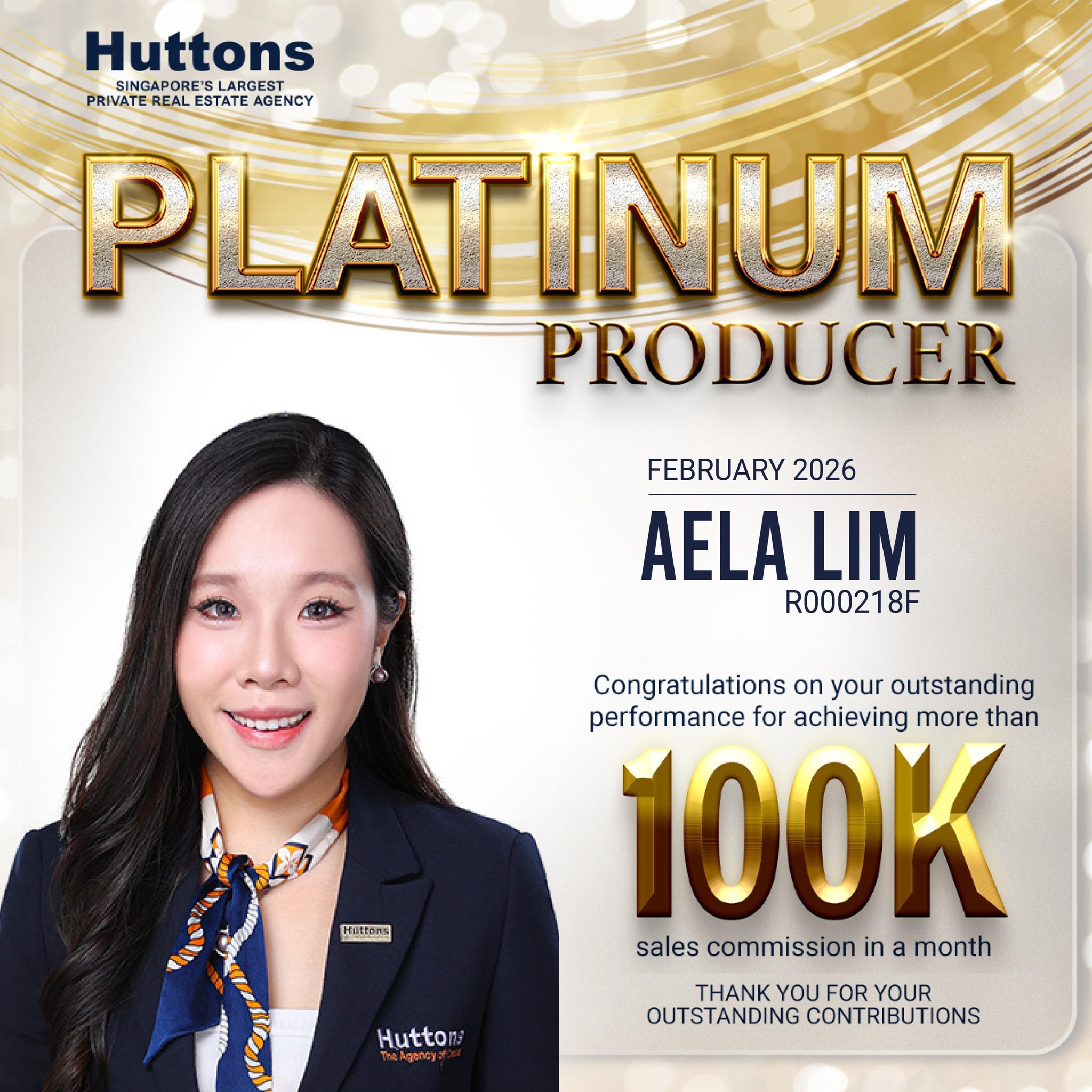 Platinum Producer — Aela Lim · >$100K month · Feb 2026
