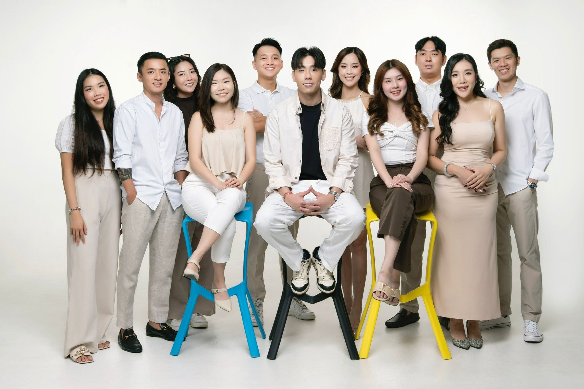 The SeanHoDistrict team, casual studio portrait