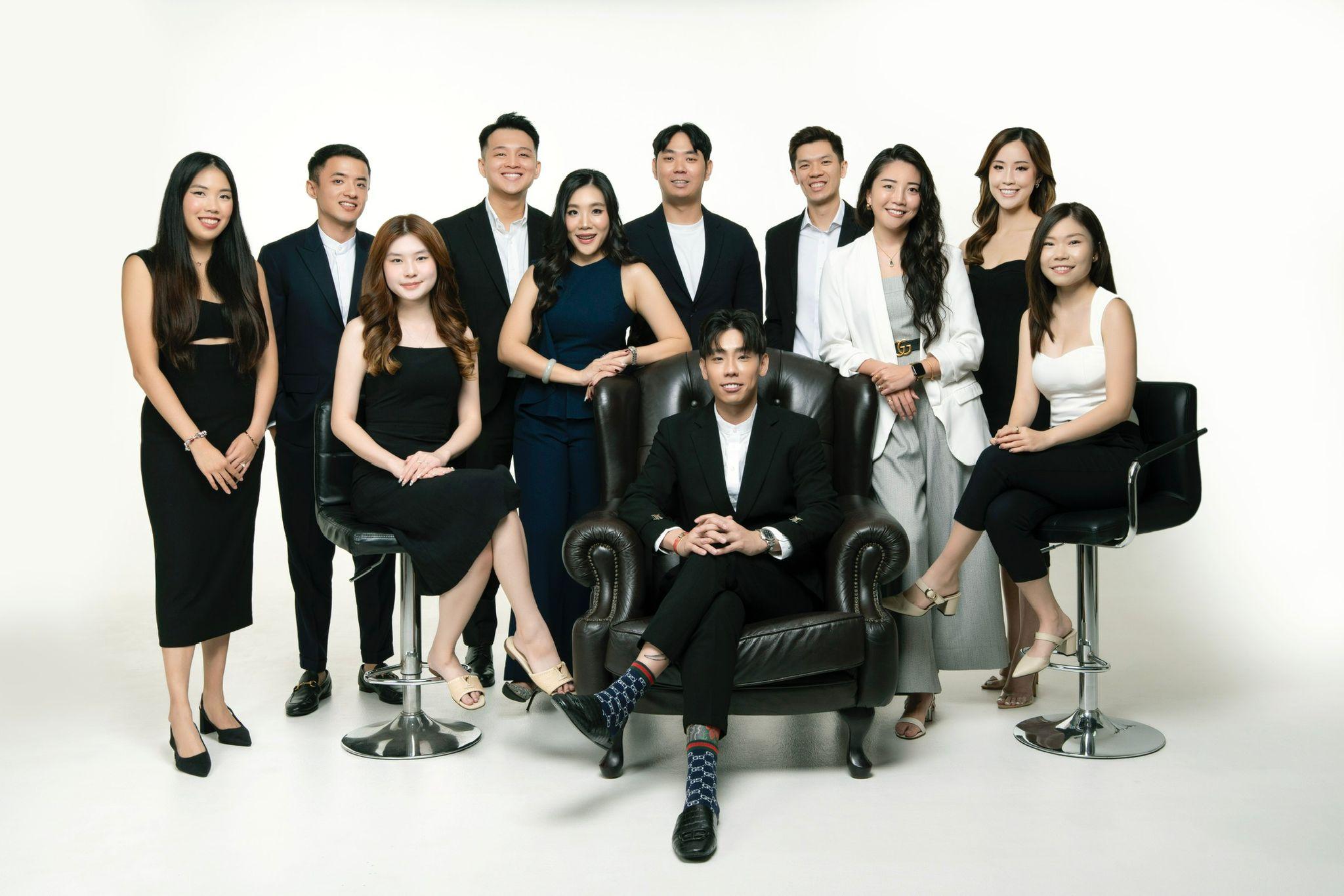 The SeanHoDistrict team, formal studio portrait